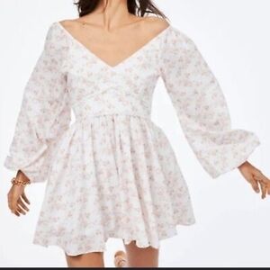 CAROLINE CONSTAS Floral Cotton Mini Dress